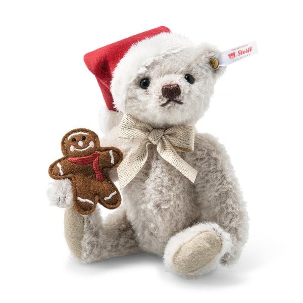 Steiff Teddybär Weihnachtsmann mit Lebkuchenmann 18 cm 005961