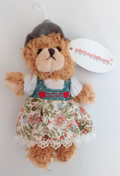 Schlüsselanhänger Teddybär Tracht Mädchen 11 cm