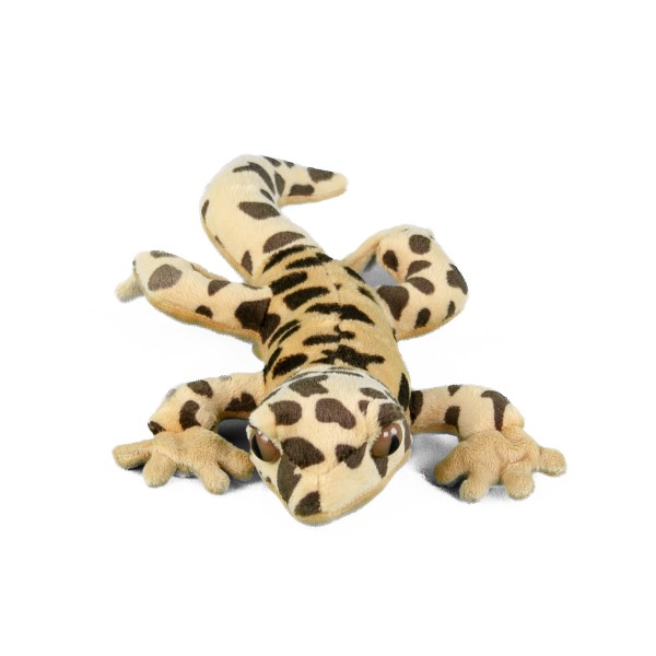 Kuscheltier Leopardgecko beige/braun 27 cm Plüschgecko