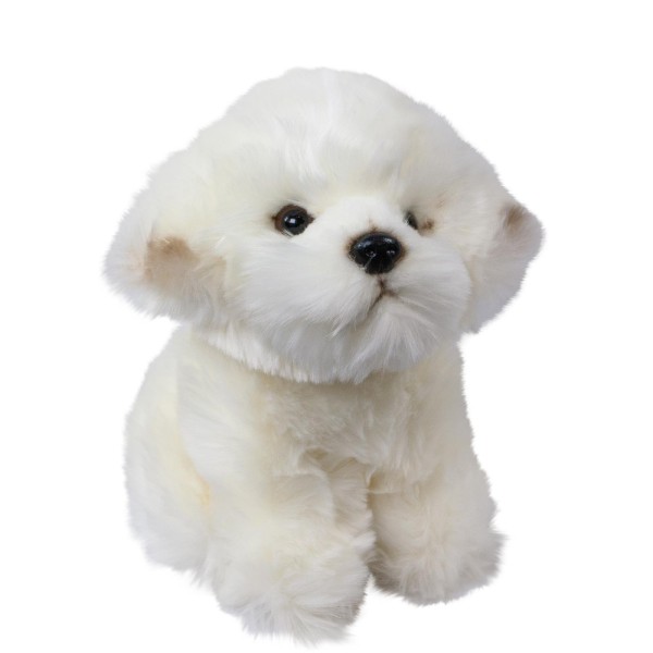 Kuscheltier Hund Bichon Frisé 18 cm sitzend weiß Malteser