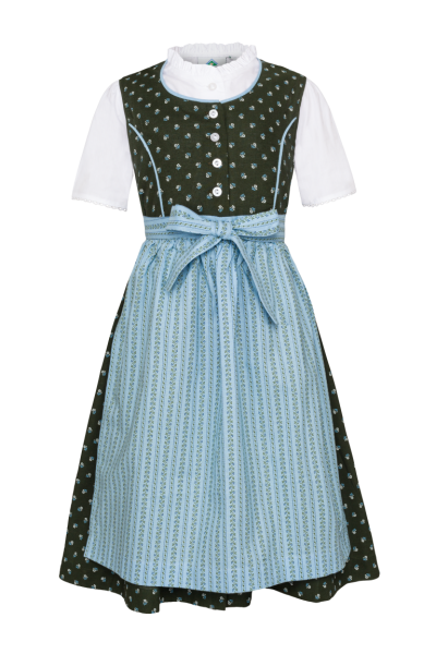 Isar Trachten Dirndl dunkelgrün/hellblau