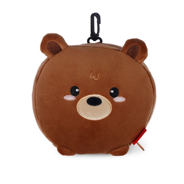 Reisekissen mit Schlafmaske Teddy Travel Buddy braun