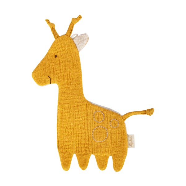 Sigikid Knistertuch Musselin Giraffe gelb Tiny 22 cm