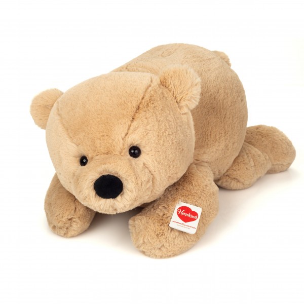 Teddy Hermann Bär Brownie braun liegend 55 cm Plüschbär