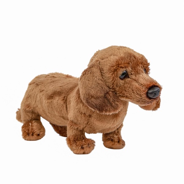 Kuscheltier Hund Dackel 19 cm hellbraun Plüschhund