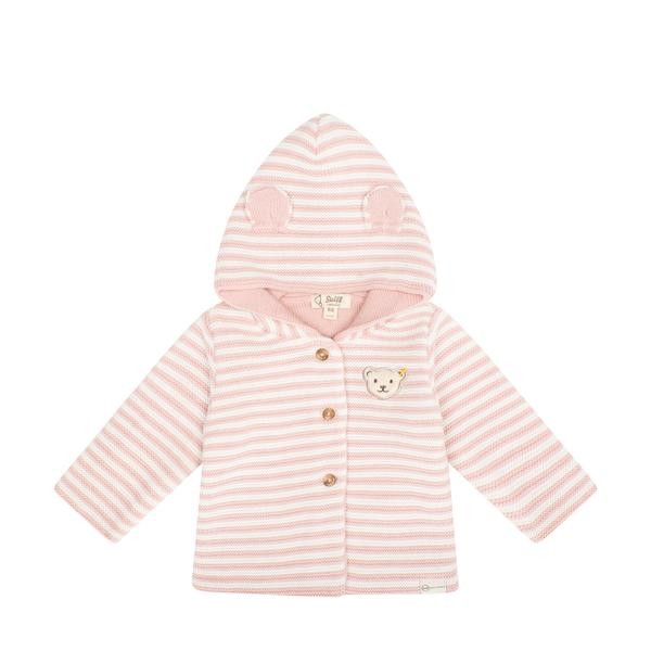 Steiff Strickjacke rosa/weiß