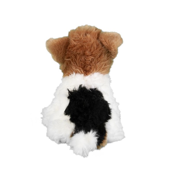 Kuscheltier Foxterrier sitzend braun/weiß/schwarz 18 cm