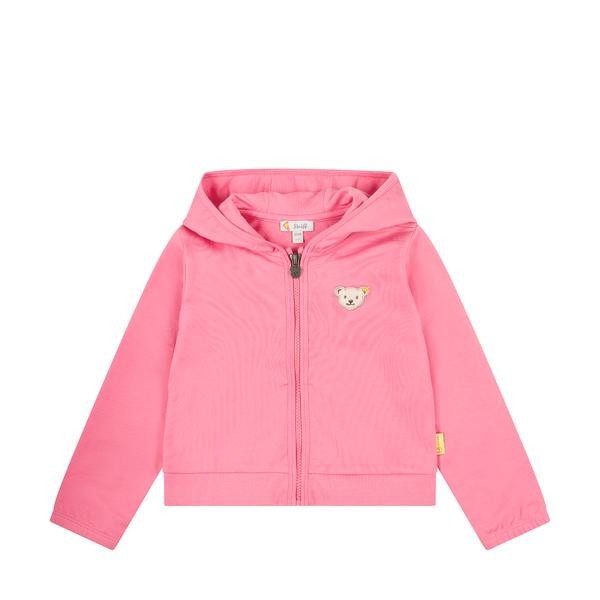 Steiff Sweatjacke pink mit Kapuze