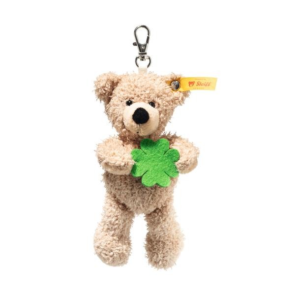 Steiff Schlüsselanhänger Teddybär Fynn mit Kleeblatt 12 cm