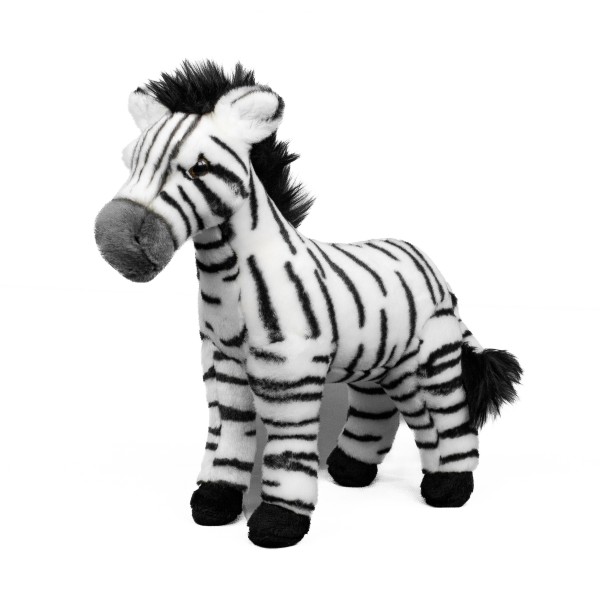 Kuscheltier Zebra stehend schwarz/weiß 30 cm Plüschzebra