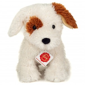 Teddy Hermann Hundewelpe Rollo weiß/braun 20 cm Kuscheltier