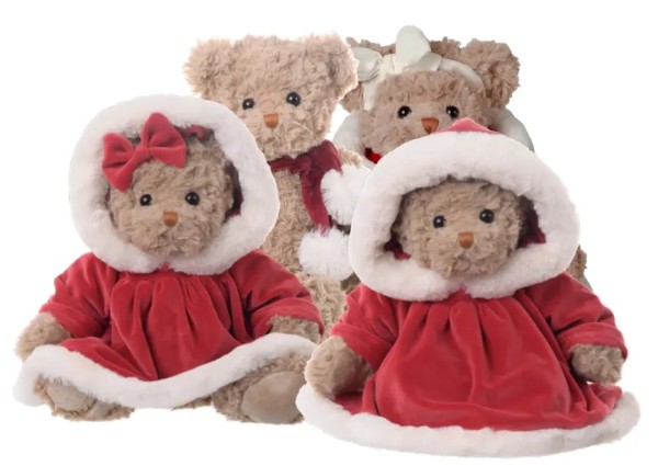 Bukowski Teddybär Romy Xmas weiße Schleife 40 cm