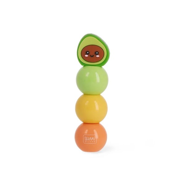 3-in-1 Textmarker Avocado grün/gelb/orange 11 cm Legami