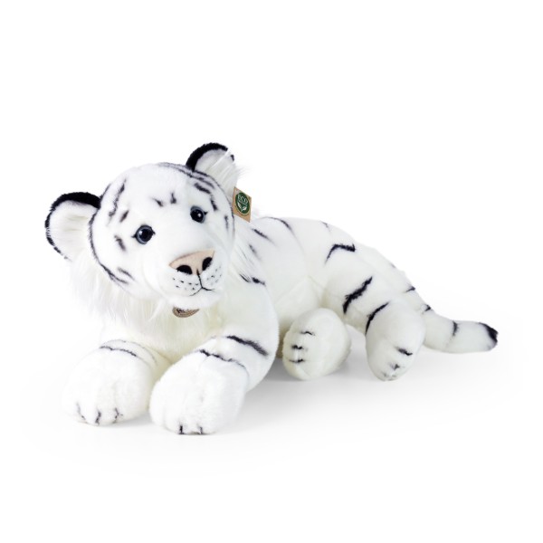 Kuscheltier Tiger liegend 60 cm weiß Plüschtiger