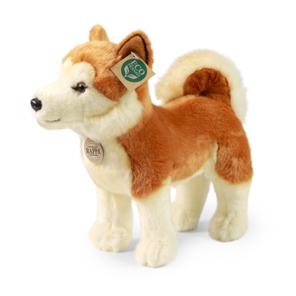 Kuscheltier Hund Akita Inu stehend braun 30 cm