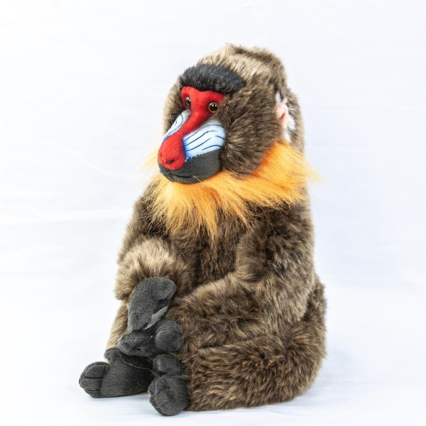 Plüschaffe Pavian/Mandrill mit Klettverschluss 31 cm Uni-Toys