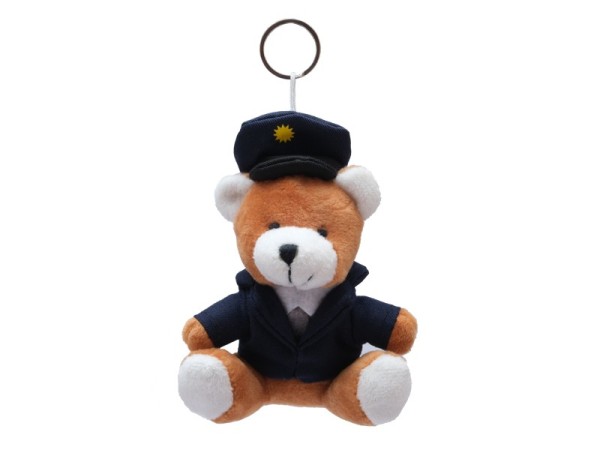 Schlüsselanhänger Polizeibär 12 cm