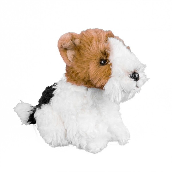 Kuscheltier Foxterrier sitzend braun/weiß/schwarz 18 cm