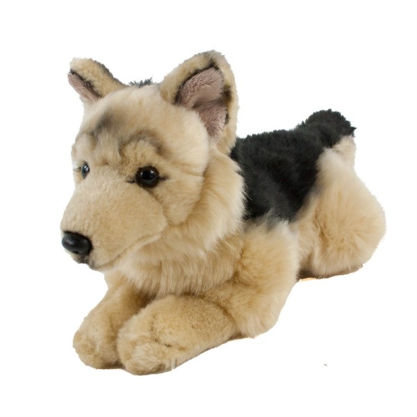 Schäferhund Kuscheltier 30 cm mit Schwanz liegend Uni-Toys