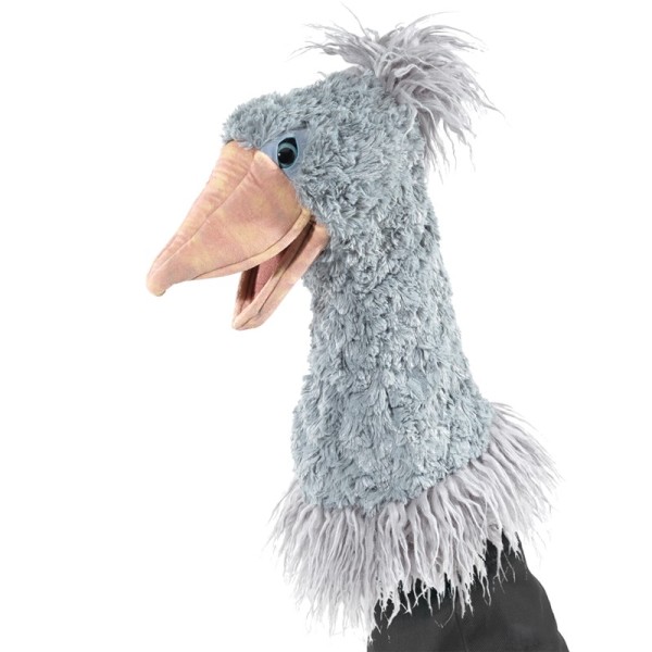 Folkmanis Handpuppe Vogel Schuhschnabel 30 cm grau