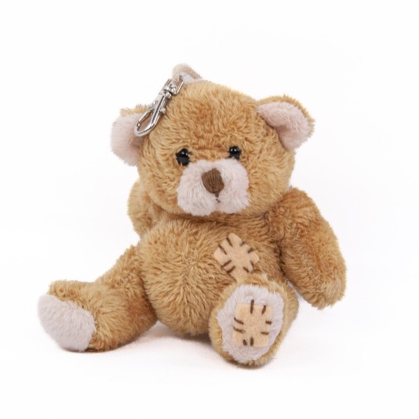 Schlüsselanhänger Teddybär 8 cm blond