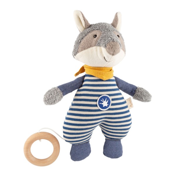 Sigikid Spieluhr Waschbär grau/blau 25 cm