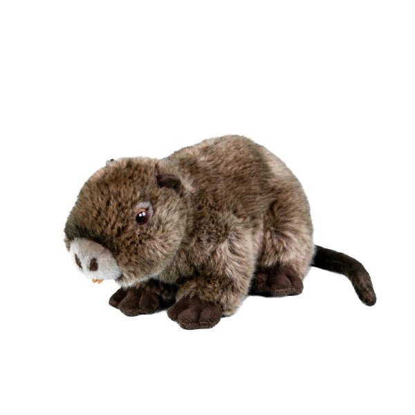 Kuscheltier Nutria liegend braun 22 cm Biber